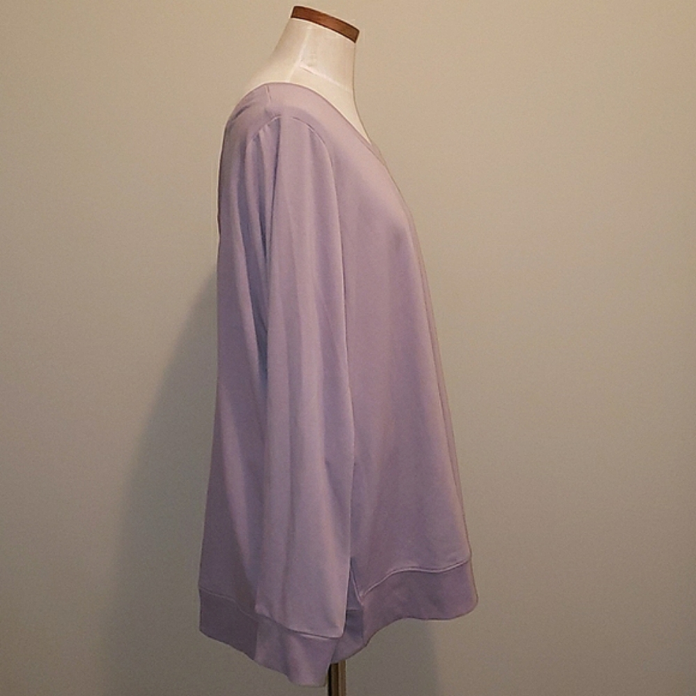 Torrid Plunging Criss Cross Back Activewear Athleisure Purple Sweatshirt 3X - Picture 7 of 16